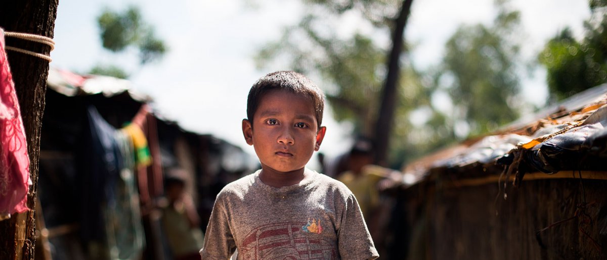 Niño rohingya en el campamento de Cox's Bazar Niño rohingya