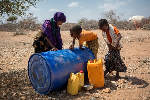 Kayd vive con sus padres y sus hermanos en una aldea en el sur de Somalia. Su familia solía tener una granja y ganado, incluidos camellos, con los que se alimentaban y ganaban la vida. Sin embargo, años de sequías consecutivas y plagas de langostas han destruido sus granjas y matado a gran parte de sus animales. 